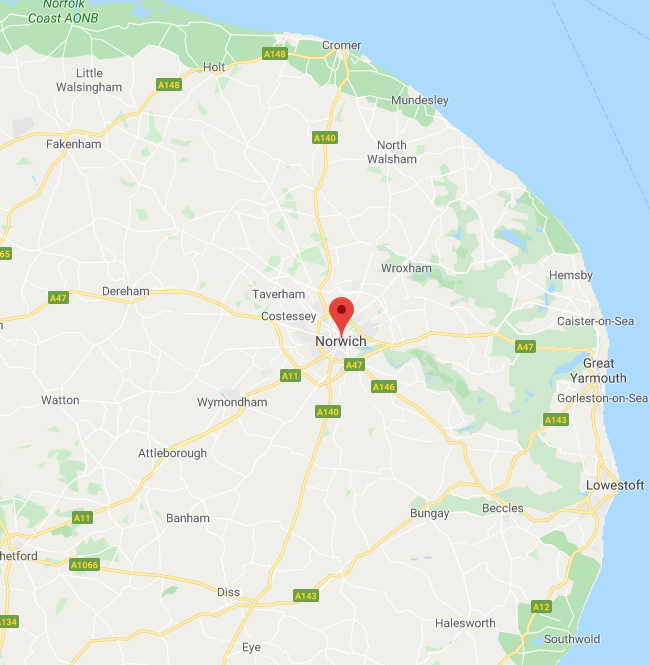 Map Of Norwich And Surrounding Villages Scrap Car Norwich - Instant Online Quotes & Instant Payment